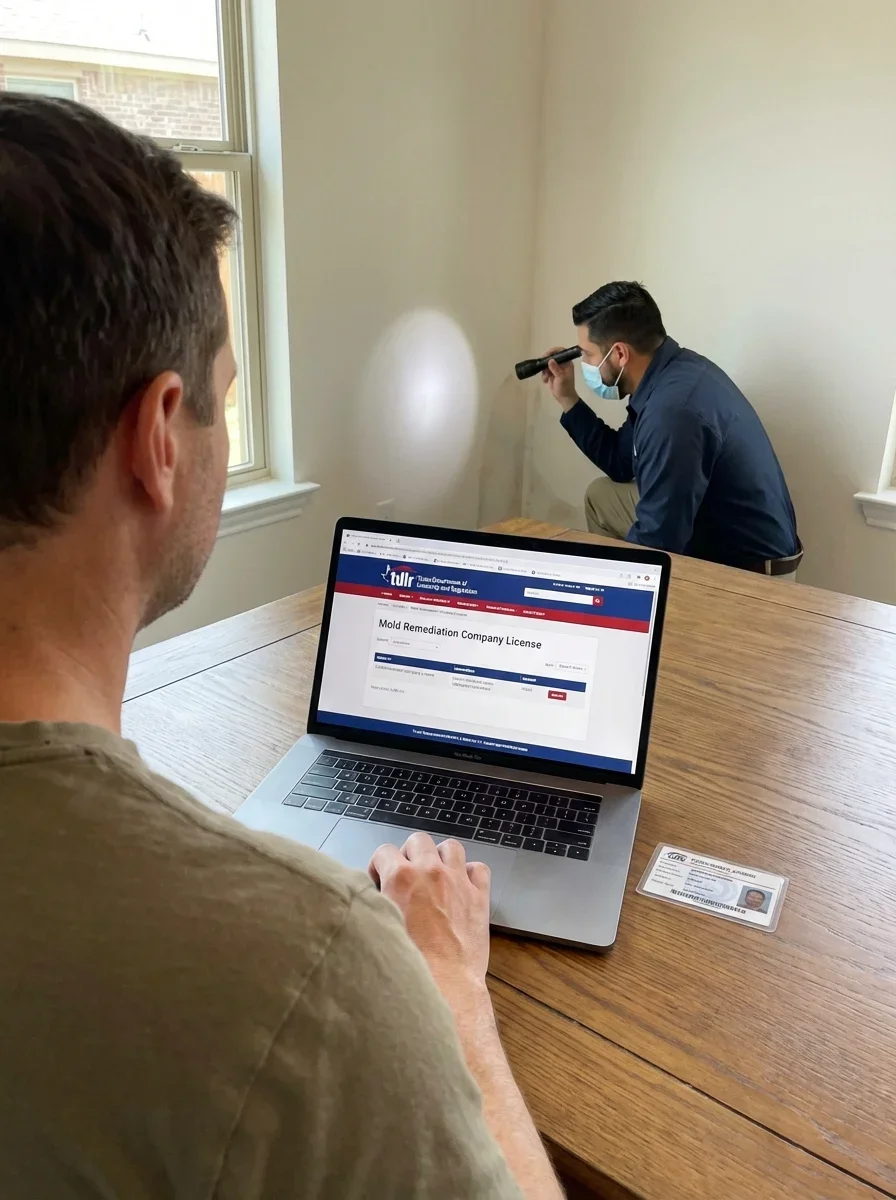 Ask About TDLR Licensing and Verify It Yourself — questions to ask mold remediation company