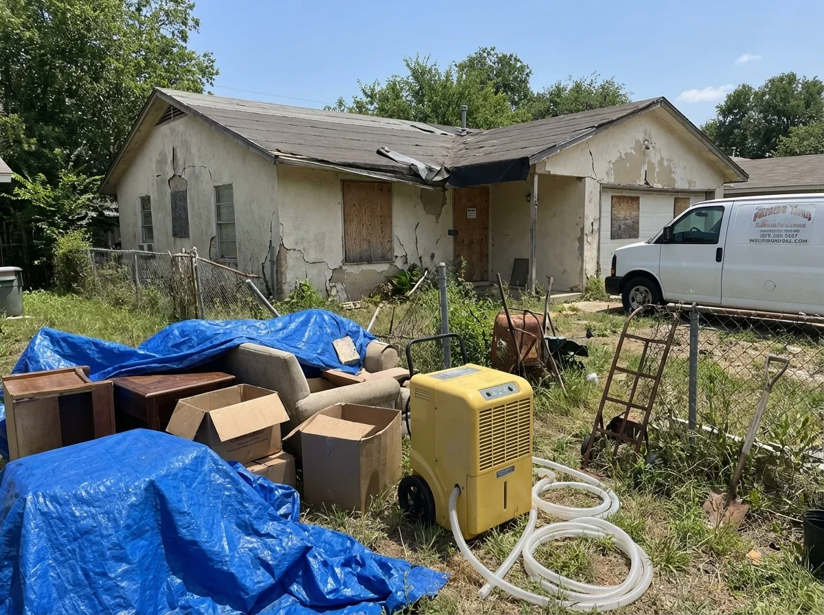 Water damage and mold exacerbated structural decay, requiring extensive contents restoration