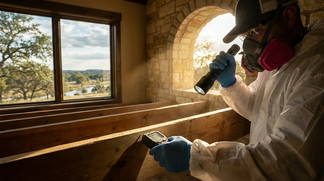 Thorough mold inspection identifying potential problem areas and moisture intrusion